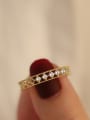 thumb 925 Sterling Silver Cubic Zirconia Dainty Band Ring 2