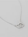 thumb 925 Sterling Silver  Minimalist Double Layer Love  Necklace 3