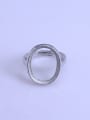 thumb 925 Sterling Silver 18K White Gold Plated Geometric Ring Setting Stone size: 14*18mm 1