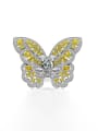 thumb 925 Sterling Silver Cubic Zirconia Butterfly Luxury Band Ring 3