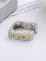 thumb 925 Sterling Silver Cubic Zirconia Geometric Vintage Band Ring 4