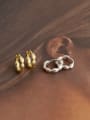 thumb 925 Sterling Silver Geometric Minimalist Huggie Earring 0