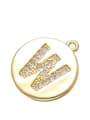 thumb Brass Cubic Zirconia Gold Plated Letter Pendant 1