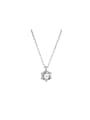 thumb 925 Sterling Silver Cubic Zirconia Geometric Dainty Necklace 0