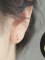 thumb 925 Sterling Silver Cubic Zirconia Star Dainty Stud Earring 1
