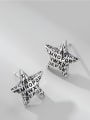 thumb 925 Sterling Silver Five-Pointed Star Vintage Stud Earring 2