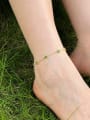 thumb 925 Sterling Silver Cubic Zirconia Dainty Flower   Anklet 2