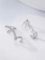 thumb 925 Sterling Silver Cubic Zirconia Geometric Statement Cluster Earring 2