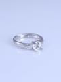thumb 925 Sterling Silver 18K White Gold Plated Ball Ring Setting Stone diameter: 6mm 2