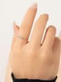 thumb 925 Sterling Silver Cubic Zirconia Geometric Dainty Band Ring 1