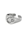 thumb 925 Sterling Silver Portrait Icon Minimalist Band Ring 0