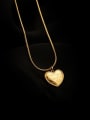 thumb Titanium Steel Heart Minimalist Necklace 2