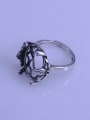 thumb 925 Sterling Silver Geometric Ring Setting Stone size: 12*18mm 1
