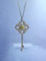 thumb 925 Sterling Silver Cubic Zirconia Key Luxury Necklace 1
