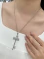 thumb 925 Sterling Silver Cubic Zirconia Key Dainty Necklace 1