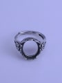 thumb 925 Sterling Silver Oval Ring Setting Stone size: 11*13mm 0