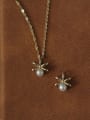 thumb 925 Sterling Silver Imitation Pearl Flower Dainty Necklace 0