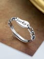 thumb 925 Sterling Silver Irregular Vintage Twist Chain  Band Ring 3