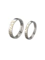 thumb 925 Sterling Silver Geometric Minimalist Couple Ring 0