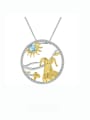 thumb 925 Sterling Silver Natural Stone Animal Luxury Necklace 0