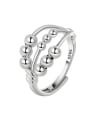thumb 925 Sterling Silver Bead Geometric Minimalist Stackable Ring 3