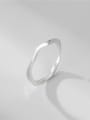 thumb 925 Sterling Silver Irregular Minimalist Band Ring 3