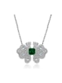 thumb 925 Sterling Silver High Carbon Diamond Butterfly Luxury Necklace 0