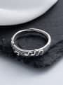 thumb 925 Sterling Silver Geometric Note Vintage Band Ring 3