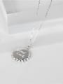 thumb 925 Sterling Silver Round Letter" GOOD LUCK" Minimalist Necklace 2
