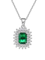 thumb 925 Sterling Silver Cubic Zirconia Geometric Luxury Necklace 0