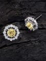 thumb 925 Sterling Silver Cubic Zirconia Dainty Flower  Earring and Necklace Set 3