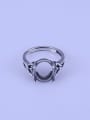 thumb 925 Sterling Silver Geometric Ring Setting Stone size: 10*12mm 0