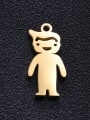 thumb Stainless steel Gold Plated Charm Height : 10mm , Width: 20 mm 1
