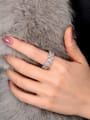 thumb 925 Sterling Silver High Carbon Diamond Geometric Luxury Ring 1