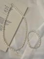 thumb 925 Sterling Silver Freshwater Pearl Round Vintage Necklace 0