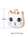 thumb Stainless steel Cat Charm Height : 13 mm , Width: 12.5 mm 2