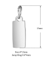 thumb Stainless steel Charm Height : 4 mm , Width: 13 mm 1
