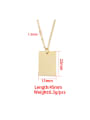 thumb Stainless steel Rectangle Minimalist Necklace 2
