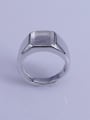 thumb 925 Sterling Silver 18K White Gold Plated Geometric Ring Setting Stone size: 9*9mm 0