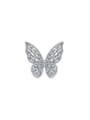 thumb 925 Sterling Silver High Carbon Diamond Butterfly Dainty Ring 0