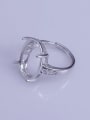 thumb 925 Sterling Silver 18K White Gold Plated Oval Ring Setting Stone size: 14*19mm 1