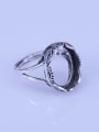thumb 925 Sterling Silver 18K White Gold Plated Round Ring Setting Stone size: 12*15mm 2