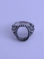 thumb 925 Sterling Silver Geometric Ring Setting Stone size: 11*15mm 0