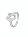 thumb 925 Sterling Silver Cubic Zirconia Heart Knot Luxury Band Ring 0
