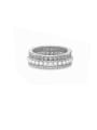 thumb 925 Sterling Silver Imitation Pearl Geometric Vintage Stackable Ring 3
