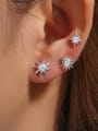 thumb 925 Sterling Silver Sun Flower Minimalist Stud Earring 2