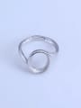 thumb 925 Sterling Silver 18K White Gold Plated Oval Ring Setting Stone size: 10*14mm 0