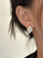 thumb 925 Sterling Silver Geometric Vintage Stud Earring 1