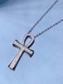 thumb 925 Sterling Silver Cubic Zirconia Cross Dainty Necklace 2