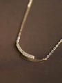 thumb 925 Sterling Silver Cubic Zirconia Irregular Dainty Necklace 0